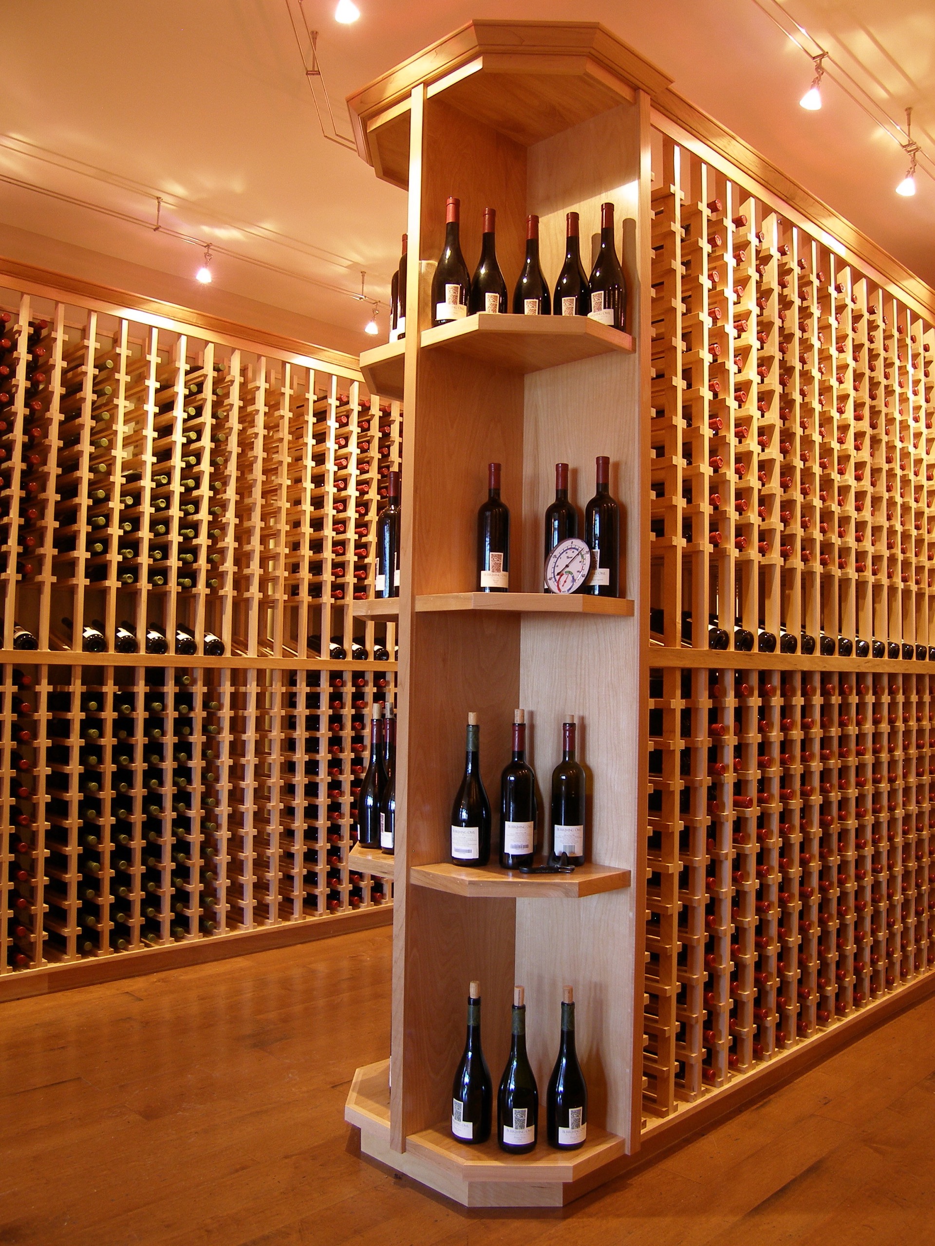 Large Light Wood Wine Cellar