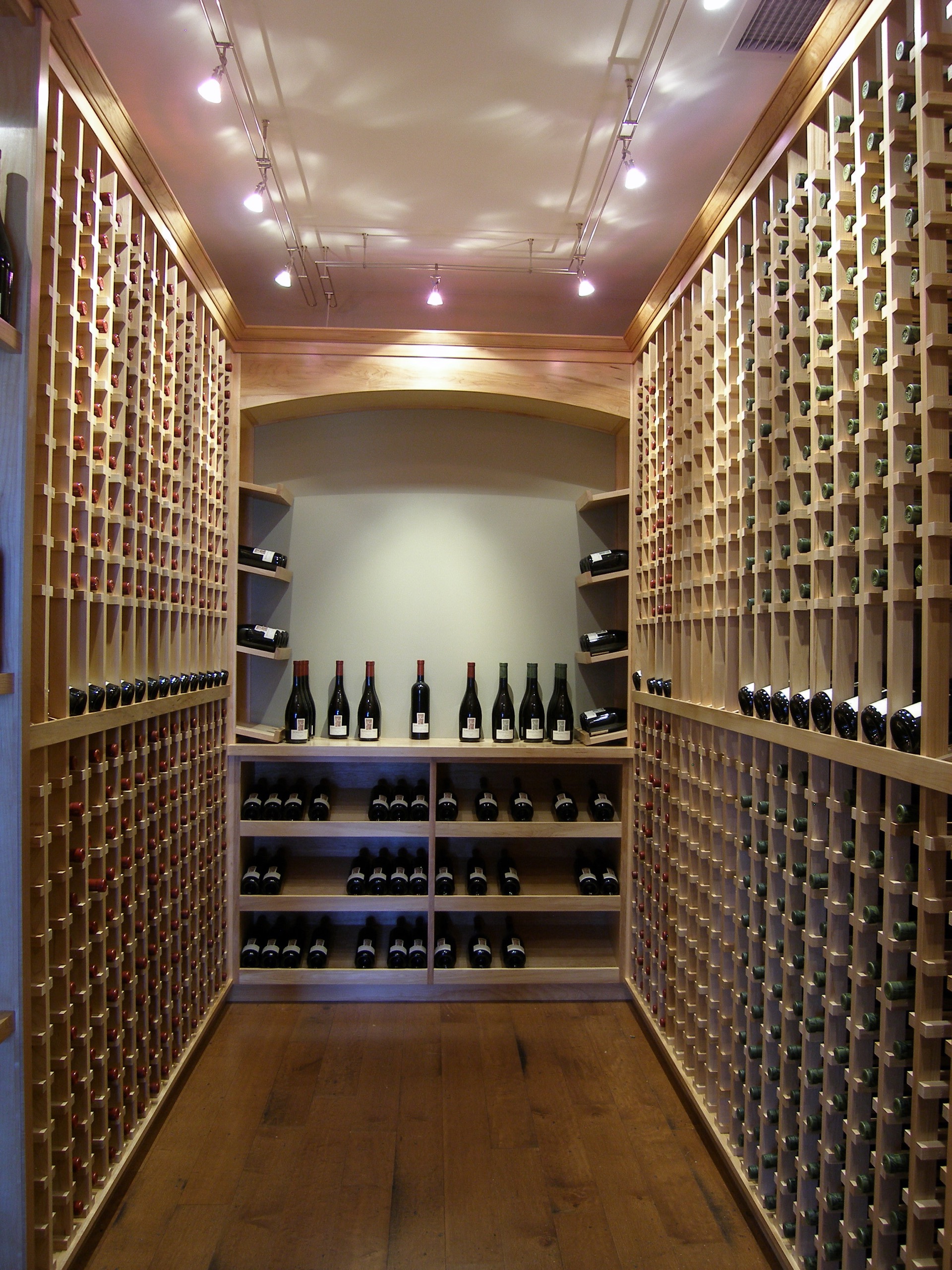 Light Wood Wine Cellar Room
