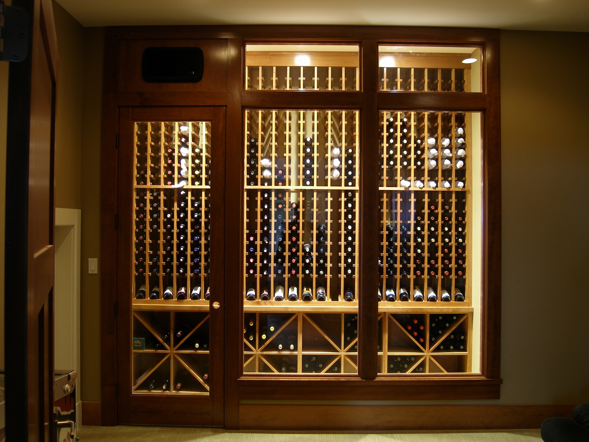 Light Interior Wine Cellar Enclosed