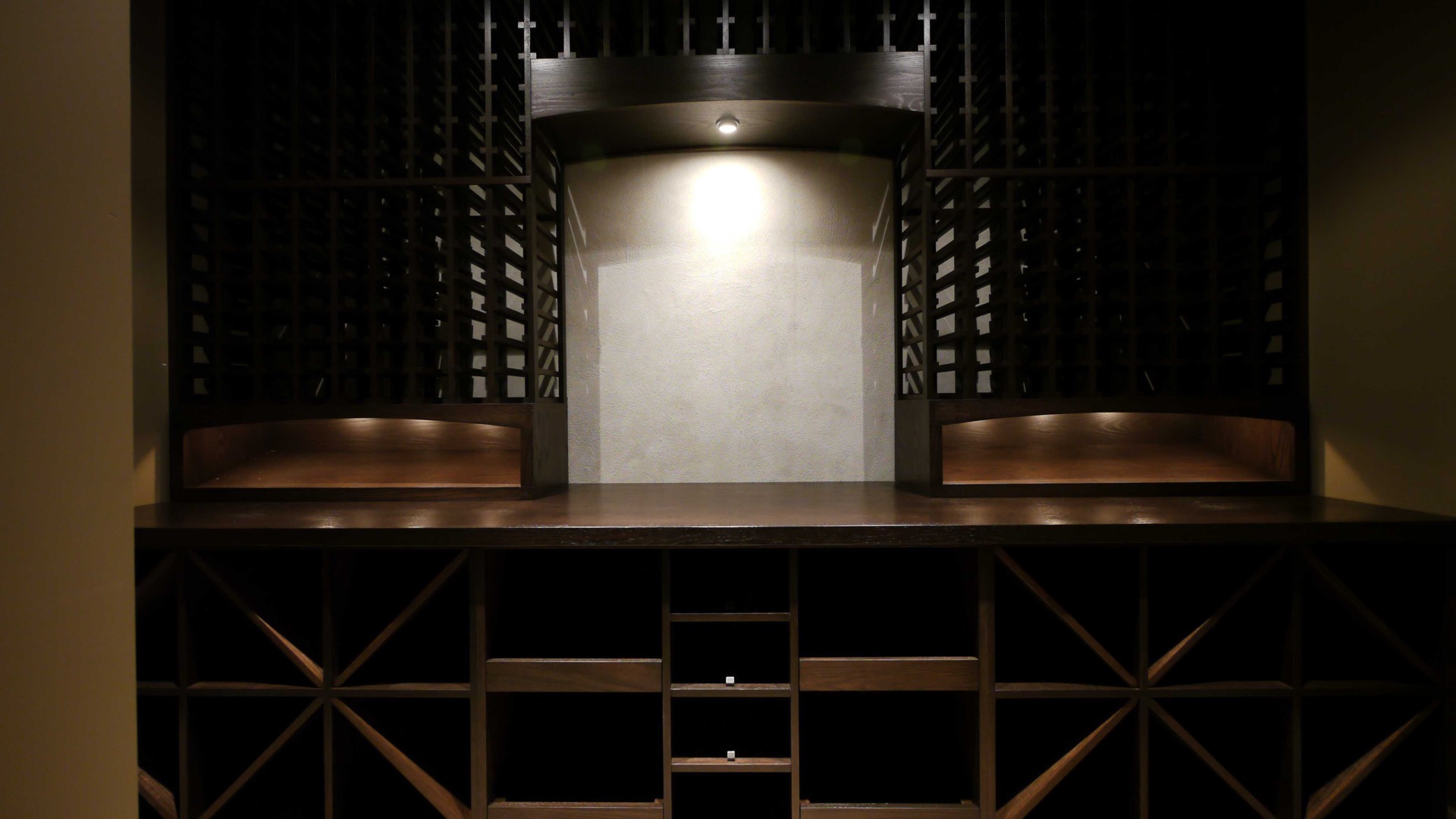 Shrine For Wine Cellar Dark Wood